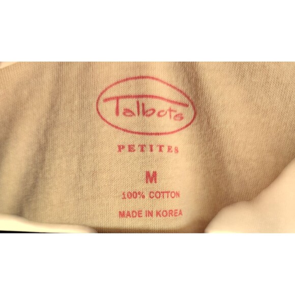 Talbots Petites Zip Up Sweatshirt Jacket w/ Hood Coral & Yellow Pockets Size M - Picture 7 of 7